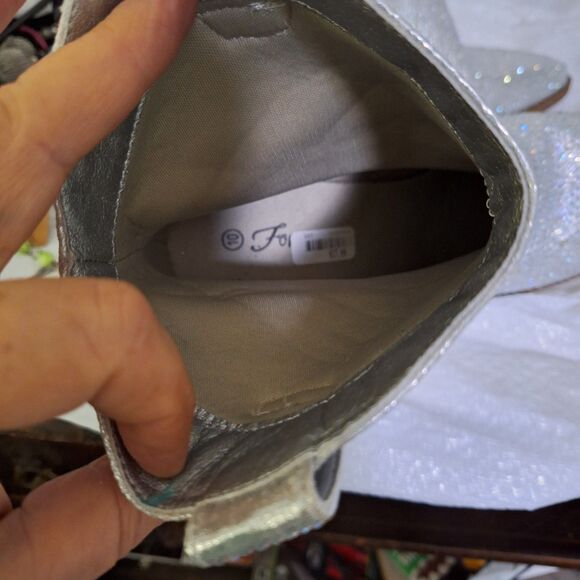 Forever Women's Cowgirl Boots Crystal Studded Ankle Bootie Western Heels Size 10 - Picture 5 of 9